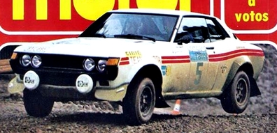 Hannu Mikkola - Jean Todt
25º Lombard RAC Rally 1976. Toyota Celica. Abandonó el último tramo por rotura del diferencial SS76 Knillwood.

Del 27 al 30 de Noviembre, Bath, Inglaterra.
Superficie: tierra.

El Rally tenia un total de 3248 km de los que 504 km divididos en 76 tramos eran especiales, (6 de ellos fueron cancelados, SS2 Speech House, km? SS34 Greystoke, km? SS37 cancelada antes del inicio, km? SS41 Egdon, km? y SS42 Anglebury, km?).

Tomaron la salida 200 equipos, finalizaron 71.@
Palabras clave: ;Toyota;Celica;RAC_Rally;Gran_Bretaña;1976;Lombard