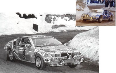 Jean-Luc Thérier - Michel Vial
44º Rallye Automobile de Monte-Carlo 1976. Alpine-Renault A310 1800 (1436 JD76). Abandonó por accidente.

Del 17 al 24 de Enero, Monte-Carlo.
Superficie: asfalto - nieve.

El Rally tenia un total de 4500 km de los que 530.50 km divididos en 23 tramos eran especiales.

Se inscribieron 163 equipos, tomaron la salida 148, finalizaron 84.@
Palabras clave: ;Renault;Alpine;A310;Montecarlo;1976