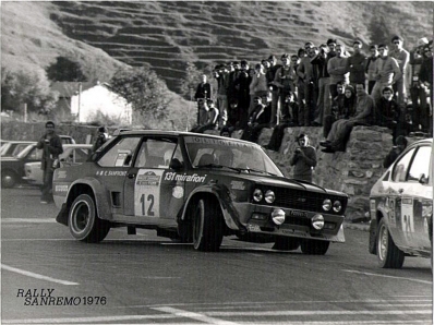 Roberto Cambiaghi - Emanuele Santfront
18º Rallye Sanremo 1976. Fiat 131 Abarth (TO P09981). Abandonó por el diferencial del coche.

Del 6 al 9 de Octubre, Sanremo, Imperia, Liguria, Italia.
Superficie: asfalto.

El Rally tenia un total de 1509 km de los que 780 Km divididos en 36 tramos eran especiales (2 de ellos fueron cancelados SS9 y SS30).

Tomaron la salida 133 equipos, finalizaron 68.@
Palabras clave: Roberto_Cambiaghi;Fiat;Abarth;Sanremo;1976