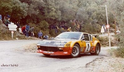 Guy Fréquelin - Jacques Delaval
20º Critérium des Cévennes 1977. Alpine-Renault A310 V6 (2530 JR 76). Clasificado 1º.

Del 13 al 14 de Noviembre, Francia.
Superficie: asfalto.

El Rally tenia un total de 395.50 km cronometrados divididos en 16 tramos especiales.

Tomaron la salida 220 equipos, finalizaron 100.@
Palabras clave: Guy_Frequelin;Jacques_Delaval;Criterium_Cevennes;Renault;Alpine;A310;1977