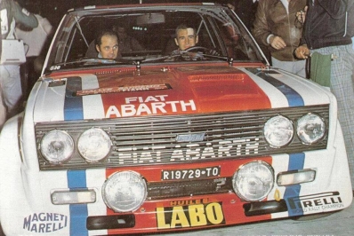 Jean-Claude Andruet - Christian Delferrier
19º Rallye Sanremo 1977. Fiat 131 Abarth (TO R19729). Clasificado 1º.

Del 4 al 8 de Octubre, Sanremo, Liguria, Imperia, Italia.
Superficie: asfalto.

El Rally tenia un total de 1608 km de los que 867.35 km divididos en 33 tramos eran especiales, (3 de ellas fueron canceladas SS18 Melogno 2 de 15.30 Km, SS19 Giovetti 2 de 11.50 Km y SS20 Quazzo 2 de 11.90 Km).

Tomaron la salida 133 equipos, finalizaron 38.@
Palabras clave: ;Fiat;Abarth;Sanremo;1977