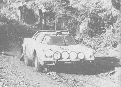 Bernard Darniche - Alain Mahé
11º Rallye Firestone 1977. Lancia Stratos HF (Gr.4 Chardonnet). Clasificado 1º.
Del 29 de Abril al 1 de Mayo. Puntuable para el Campeonato Europa de conductores. Coef.4.
Se inscribieron 96 participantes, tomaron la salida 77, finalizaron 35.@
Palabras clave: Bernard_Darniche;Alain_Mahe;Lancia;Stratos;Firestone;1977