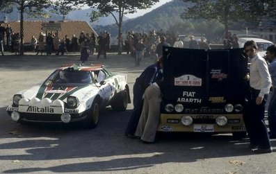 21º Tour de Corse 1977
4# Lancia Stratos HF (TO N14328) de Raffaele Pinto - Arnaldo Bernacchini, clasificado 2º.

3# Fiat 131 Abarth (TO R19731) de Fulvio Bacchelli - Bruno Scabini, clasificado 3º.

Del 5 al 6 de Noviembre, Ajaccio, Córcega; Francia.
Superficie: asfalto.

El Rally tenia un total de 1350 km de los que 645.80 km divididos en 13 tramos eran especiales.

1ª ETAPA
SS1 Tavera - Bastelica 17.10 km
SS2 Coti - Chiavari 14.80 km
SS3 Acqua d'Oria - Stiliccione 16.50 km
SS4 Muratello - Orone 21.60 kM
SS5 Quenza - Prunelli 131.30 km
SS6 Kamiesh - Zonza 38.50 km
SS7 Olivese - Bains de Guitera 10.10 km
Total etapal 249.90 km

2ª ETAPA
SS8 Palneca - Ghisoni 34.70 km
SS9 St Antoine - Pont St Laurent 97.60 km
SS10 Ponte Nuovo - Teddia 97.40 km
SS11 Talasani - La Porta 24.90 km
SS12 Casta - Pietra Moneta 17.00 km
SS13 Calvi - Vico 124.30 km

Total etapal 395.90 km
Total evento 645.80 km

Se inscribieron 134 equipos, tomaron la salida 120, finalizaron 32.
@
Palabras clave: Raffaele_Pinto;Arnaldo_Bernacchini;Fulvio_Bacchelli;Bruno_Scabini;Lancia;Stratos;HF;Corcega;1977;Corse