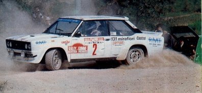 Maurizio Verini	 - Bruno Scabini
10º Rallye dell'Isola d'Elba 1977. Fiat 131 Abarth. Clasificado 2º.

Del 21 al 23 de Abril, Portoferraio.
Superficie: asfalto - tierra.

El Rally constaba de 2 etapas y un total de 730.00 km de los que 474.80 km divididos en 38 tramos eran especiales.

Tomaron la salida 162 equipos, finalizaron 60.@
Palabras clave: Maurizio_Verini;Bruno_Scabini;Elba;Fiat;1977