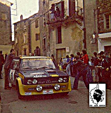 Fulvio Bacchelli - Bruno Scabini
21º Tour de Corse 1977. Fiat 131 Abarth (TO R19731). Clasificado 3º.

Del 5 al 6 de Noviembre, Ajaccio, Córcega; Francia.
Superficie: asfalto.

El Rally tenia un total de 1350 km de los que 645.80 km divididos en 13 tramos eran especiales.

1ª ETAPA
SS1 Tavera - Bastelica 17.10 km
SS2 Coti - Chiavari 14.80 km
SS3 Acqua d'Oria - Stiliccione 16.50 km
SS4 Muratello - Orone 21.60 kM
SS5 Quenza - Prunelli 131.30 km
SS6 Kamiesh - Zonza 38.50 km
SS7 Olivese - Bains de Guitera 10.10 km
Total etapal 249.90 km

2ª ETAPA
SS8 Palneca - Ghisoni 34.70 km
SS9 St Antoine - Pont St Laurent 97.60 km
SS10 Ponte Nuovo - Teddia 97.40 km
SS11 Talasani - La Porta 24.90 km
SS12 Casta - Pietra Moneta 17.00 km
SS13 Calvi - Vico 124.30 km

Total etapal 395.90 km
Total evento 645.80 km

Se inscribieron 134 equipos, tomaron la salida 120, finalizaron 32.
@
Palabras clave: ;Fiat;Abarth;Corse;Corcega;1977