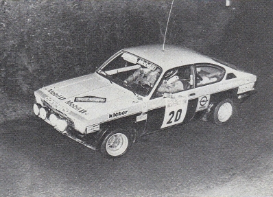Federico Ormezzano - Renato Meiohas
19º Rallye Sanremo 1977. Opel Kadett GT/E (Roma S44328). Clasificado 6º.

Del 4 al 8 de Octubre, Sanremo, Liguria, Imperia, Italia.
Superficie: asfalto.

El Rally tenia un total de 1608 km de los que 867.35 km divididos en 33 tramos eran especiales, (3 de ellas fueron canceladas SS18 Melogno 2 de 15.30 Km, SS19 Giovetti 2 de 11.50 Km y SS20 Quazzo 2 de 11.90 Km).

Tomaron la salida 133 equipos, finalizaron 38.@
Palabras clave: Opel;Kadett;GT/E;Sanremo;1977