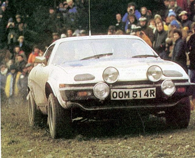 Anthony (Tony) Pond - Fred Gallagher
26º Lombard RAC Rally 1977. Triumph TR7 (OOM 514R). Clasificado 8º.

Del 20 al 24 de Noviembre, London, York, Inglaterra.
Superficie: tierra - asfalto.

El Rally tenia un total de 3069 km de los que 674.45 km divididos en 69 tramos eran especiales, (2 de ellas fueron canceladas SS54 Cardrona de 9,66 Km y SS56 Elibank de 6,44 Km).

Tomaron la salida 182 equipos, finalizaron 67.@
Palabras clave: Tony_Pond;Triumph;TR7;Gran_Bretaña;1977;RAC_Rally;Inglaterra