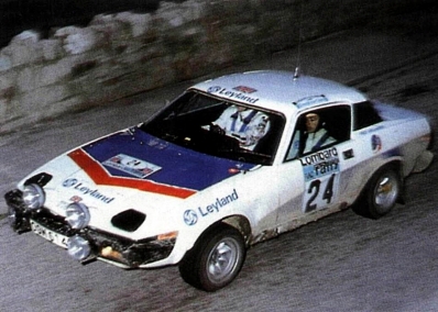 Anthony (Tony) Pond - Fred Gallagher
26º Lombard RAC Rally 1977. Triumph TR7 (OOM 514R). Clasificado 8º.

Del 20 al 24 de Noviembre, London, York, Inglaterra.
Superficie: tierra - asfalto.

El Rally tenia un total de 3069 km de los que 674.45 km divididos en 69 tramos eran especiales, (2 de ellas fueron canceladas SS54 Cardrona de 9,66 Km y SS56 Elibank de 6,44 Km).

Tomaron la salida 182 equipos, finalizaron 67.@
Palabras clave: Tony_Pond;Triumph;TR7;Gran_Bretaña;1977;RAC_Rally;Inglaterra