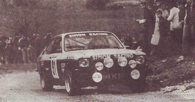 Jean-Sébastien Couloumiès - Jean-Bernard Vieu
20º Critérium des Cévennes 1977. Opel Kadett GT/E. Clasificado 10º.

Del 13 al 14 de Noviembre, Francia.
Superficie: asfalto.

El Rally tenia un total de 395.50 km cronometrados divididos en 16 tramos especiales.

Tomaron la salida 220 equipos, finalizaron 100.@
Palabras clave: Jean-Sebastien_Couloumies;Jean-Bernard Vieu;Criterium_Cevennes;Opel;Kadett;1977