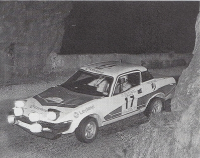 Brian Culcheth - Johnstone Syer
21º Tour de Corse 1977. Triumph TR7 (KDU 497N). Clasificado 11º.

Del 5 al 6 de Noviembre, Ajaccio, Córcega; Francia.
Superficie: asfalto.

El Rally tenia un total de 1350 km de los que 645.80 km divididos en 13 tramos eran especiales.

1ª ETAPA
SS1 Tavera - Bastelica 17.10 km
SS2 Coti - Chiavari 14.80 km
SS3 Acqua d'Oria - Stiliccione 16.50 km
SS4 Muratello - Orone 21.60 kM
SS5 Quenza - Prunelli 131.30 km
SS6 Kamiesh - Zonza 38.50 km
SS7 Olivese - Bains de Guitera 10.10 km
Total etapal 249.90 km

2ª ETAPA
SS8 Palneca - Ghisoni 34.70 km
SS9 St Antoine - Pont St Laurent 97.60 km
SS10 Ponte Nuovo - Teddia 97.40 km
SS11 Talasani - La Porta 24.90 km
SS12 Casta - Pietra Moneta 17.00 km
SS13 Calvi - Vico 124.30 km

Total etapal 395.90 km
Total evento 645.80 km

Se inscribieron 134 equipos, tomaron la salida 120, finalizaron 32.
@
Palabras clave: ;Triumph;TR7;Corcega;1977;Corse