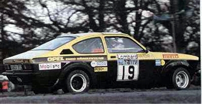 Anders Kullang - Bruno Berglund
26º Lombard RAC Rally 1977. Opel Kadett GT/E (GG-DX 972). Clasificado 15º.

Del 20 al 24 de Noviembre, London, York, Inglaterra.
Superficie: tierra - asfalto.

El Rally tenia un total de 3069 km de los que 674.45 km divididos en 69 tramos eran especiales, (2 de ellas fueron canceladas SS54 Cardrona de 9,66 Km y SS56 Elibank de 6,44 Km).

Tomaron la salida 182 equipos, finalizaron 67.@
Palabras clave: ;Opel;Kadett;GT/E;Celica;Gran_Bretaña;1977;RAC_Rally;Inglaterra