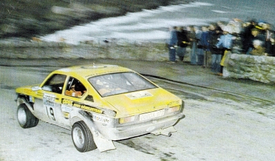 Anders Kullang - Bruno Berglund
26º Lombard RAC Rally 1977. Opel Kadett GT/E (GG-DX 972). Clasificado 15º.

Del 20 al 24 de Noviembre, London, York, Inglaterra.
Superficie: tierra - asfalto.

El Rally tenia un total de 3069 km de los que 674.45 km divididos en 69 tramos eran especiales, (2 de ellas fueron canceladas SS54 Cardrona de 9,66 Km y SS56 Elibank de 6,44 Km).

Tomaron la salida 182 equipos, finalizaron 67.@
Palabras clave: ;Opel;Kadett;GT/E;Celica;Gran_Bretaña;1977;RAC_Rally;Inglaterra