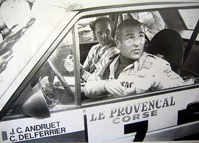 Jean-Claude Andruet - Christian Delferrier
21º Tour de Corse 1977. Fiat 131 Abarth (TO R19729). Abandonó por problemas electricos en SS5 Quenza - Prunelli 131.30 km.

Del 5 al 6 de Noviembre, Ajaccio, Córcega; Francia.
Superficie: asfalto.

El Rally tenia un total de 1350 km de los que 645.80 km divididos en 13 tramos eran especiales.

1ª ETAPA
SS1 Tavera - Bastelica 17.10 km
SS2 Coti - Chiavari 14.80 km
SS3 Acqua d'Oria - Stiliccione 16.50 km
SS4 Muratello - Orone 21.60 km
SS5 Quenza - Prunelli 131.30 km
SS6 Kamiesh - Zonza 38.50 km
SS7 Olivese - Bains de Guitera 10.10 km
Total etapal 249.90 km

2ª ETAPA
SS8 Palneca - Ghisoni 34.70 km
SS9 St Antoine - Pont St Laurent 97.60 km
SS10 Ponte Nuovo - Teddia 97.40 km
SS11 Talasani - La Porta 24.90 km
SS12 Casta - Pietra Moneta 17.00 km
SS13 Calvi - Vico 124.30 km

Total etapal 395.90 km
Total evento 645.80 km

Se inscribieron 134 equipos, tomaron la salida 120, finalizaron 32.
@
Palabras clave: ;Fiat;Abarth;Corse;Corcega;1977;Personajes