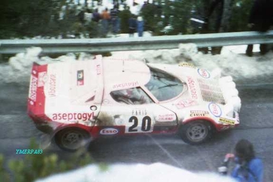 Marianne Hoepfner - Danièle Delaunay
45º Rallye Automobile de Monte-Carlo 1977. Lancia Stratos HF (EE 72930). Abandonó por la suspensión del coche en SS2 Col de Fontbelle de 35.00 Km. Éste tramo acabó cancelándose).

Del 22 al 28 de Enero, Monte-Carlo .
Superficie: asfalto - nieve.

El Rally tenia un total de 4800 km de los que 540.50 km divididos en 27 tramos eran especiales (una de ellas fue cancelada SS2 Col de Fontbelle de 35.00 Km).

Se inscribieron 217 equipos, tomaron la salida 198, finalizaron 118 en lista, llegaron 47 en meta.@
Palabras clave: Marianne_Hoepfner;Lancia;Stratos;Montecarlo;1977;nieve;Mujeres;Womens