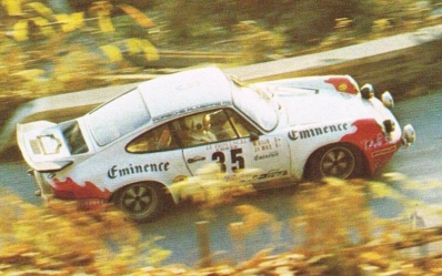 Jean-François Mas - Maurice Gelin
21º Tour de Corse 1977. Porsche 911. Abandonó por accidente.

Del 5 al 6 de Noviembre, Ajaccio, Córcega; Francia.
Superficie: asfalto.

El Rally tenia un total de 1350 km de los que 645.80 km divididos en 13 tramos eran especiales.

1ª ETAPA
SS1 Tavera - Bastelica 17.10 km
SS2 Coti - Chiavari 14.80 km
SS3 Acqua d'Oria - Stiliccione 16.50 km
SS4 Muratello - Orone 21.60 km
SS5 Quenza - Prunelli 131.30 km
SS6 Kamiesh - Zonza 38.50 km
SS7 Olivese - Bains de Guitera 10.10 km
Total etapal 249.90 km

2ª ETAPA
SS8 Palneca - Ghisoni 34.70 km
SS9 St Antoine - Pont St Laurent 97.60 km
SS10 Ponte Nuovo - Teddia 97.40 km
SS11 Talasani - La Porta 24.90 km
SS12 Casta - Pietra Moneta 17.00 km
SS13 Calvi - Vico 124.30 km

Total etapal 395.90 km
Total evento 645.80 km

Se inscribieron 134 equipos, tomaron la salida 120, finalizaron 32.
@
Palabras clave: Porsche;Corse;Corcega;1977