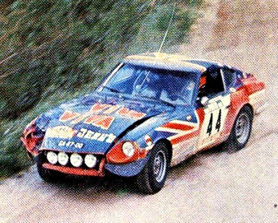 Antonio Onofre - Joao Reis
11º Rallye de Portugal - Vinho do Porto 1977. Datsun 240Z (GA-87-00). Abandonó por motor.

Del 1 al 6 de Marzo, Estoril.
Superficie: asfalto - tierra.

El Rally tenia un total de 2458 km de los que 580 km divididos en 46 tramos, eran especiales, (2 de ellas fueron canceladas SS18 Sao Lourenco da Montaria de 27 Km y SS 24 Carvalhas de 6 Km).

Tomaron la salida 103 equipos, finalizaron 27.@
Palabras clave: Datsun;Portugal;1977
