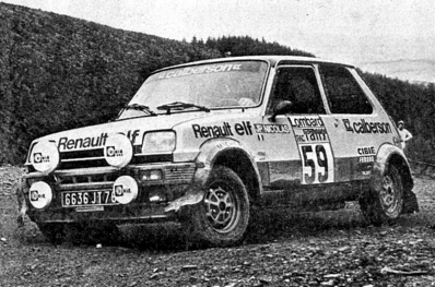 Jean-Pierre Nicolas - Vincent Laverne
26º Lombard RAC Rally 1977. Renault 5 Alpine (6638 JT 76). Abandonó por el eje de transmisión en SS65 Gayle Hill de 8,05 Km.

Del 20 al 24 de Noviembre, London, York, Inglaterra.
Superficie: asfalto - tierra.

El Rally tenia un total de 3069 km de los que 674.45 km divididos en 69 tramos eran especiales, (1 de ellos fue cancelado SS54 Cardrona de 9,66 Km).

Tomaron la salida 182 equipos, finalizaron 67.@
Palabras clave: ;Alpine;Renault;Gran_Bretaña;1977;RAC_Rally;Inglaterra