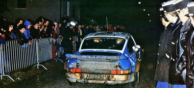 Jean-Pierre Nicolas - Vincent Laverne
46º Rallye Automobile de Monte-Carlo 1978. Porsche 911 Carrera (8737 RG 34). Clasificado 1º.

Del 21 al 27 de Enero, Monte-Carlo.
Superficie: asfalto - nieve.

El Rally tenia un total de 4600 km de los que 570 km divididos en 29 tramos eran especiales (5 de ellas fueron canceladas SS8 Col du Fanget de 10 Km, SS10 Serre Chevalier de 10 Km, SS11 Col du Lautaret de 15 Km, SS14 Saint Pierreville de 16 Km y SS15 Burzet de 44 Km).

Se inscribieron 231 equipos, tomaron la salida 216, finalizaron 129.@
Palabras clave: ;Porsche;Montecarlo;1978