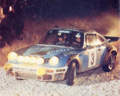 Jean-Pierre Nicolas - Vincent Laverne
46º Rallye Automobile de Monte-Carlo 1978. Porsche 911 Carrera (8737 RG 34). Clasificado 1º.

Del 21 al 27 de Enero, Monte-Carlo.
Superficie: asfalto - nieve.

El Rally tenia un total de 4600 km de los que 570 km divididos en 29 tramos eran especiales (5 de ellas fueron canceladas SS8 Col du Fanget de 10 Km, SS10 Serre Chevalier de 10 Km, SS11 Col du Lautaret de 15 Km, SS14 Saint Pierreville de 16 Km y SS15 Burzet de 44 Km).

Se inscribieron 231 equipos, tomaron la salida 216, finalizaron 129.@
Palabras clave: Jean-Pierre_Nicolas;Porsche;Montecarlo;1978;nieve