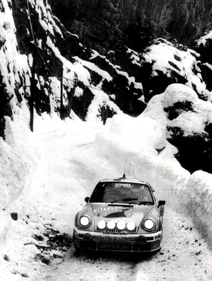 Jean-Pierre Nicolas - Vincent Laverne
46º Rallye Automobile de Monte-Carlo 1978. Porsche 911 Carrera (8737 RG 34). Clasificado 1º.

Del 21 al 27 de Enero, Monte-Carlo.
Superficie: asfalto - nieve.

El Rally tenia un total de 4600 km de los que 570 km divididos en 29 tramos eran especiales (5 de ellas fueron canceladas SS8 Col du Fanget de 10 Km, SS10 Serre Chevalier de 10 Km, SS11 Col du Lautaret de 15 Km, SS14 Saint Pierreville de 16 Km y SS15 Burzet de 44 Km).

Se inscribieron 231 equipos, tomaron la salida 216, finalizaron 129.@
Palabras clave: ;Porsche;Montecarlo;1978;nieve