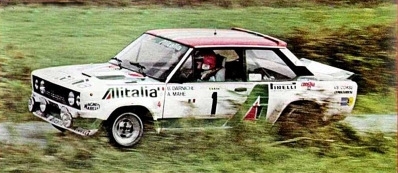Bernard Darniche - Alain Mahe
22º Tour de Corse 1978. Fiat 131 Abarth (TO R19730). Clasificado 1º.

Del 4 al 5 de Noviembre, Ajaccio, Francia.
Superficie: asfalto.

El Rally tenia un total de 1166 km de los que 533 km divididos en 10 tramos, eran especiales.

En esta edición hab­ian 4 tramos de casi 100 Km
SS3 Le Fango - St Sauveur de 85.80 Km
SS5 Moca - Abbazia de 99 Km
SS8 St Antoine - Pont St Lauren de 97.60 Km
SS9 Ponte Nuovo - Pianiccia de 88.20 Km

Tomaron la salida 116 equipos, finalizaron 37.
@
Palabras clave: ;Fiat;Abarth;Corse;Corcega;1978