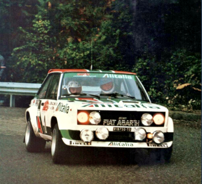 Maurizio Verini - Arnaldo Bernacchini
20º Rallye Sanremo 1978. Fiat 131 Abarth (TO R19730). Clasificado 2º.

Del 3 al 7 de Octubre, Sanremo, Liguria, Imperia, Italia.
Superficie: asfalto.

El Rally tenia un total de 1663.80 km de los que 893.80 km divididos en 56 tramos eran especiales, (1 fue cancelado, SS25 Santuario 1 de 7.30 km).

Se inscribieron 135 equipos, tomaron la salida 122, finalizaron 56.@
Palabras clave: ;Fiat;Abarth;Sanremo;1978