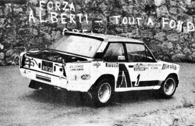 Maurizio Verini - Arnaldo Bernacchini
20º Rallye Sanremo 1978. Fiat 131 Abarth (TO R19730). Clasificado 2º.

Del 3 al 7 de Octubre, Sanremo, Liguria, Imperia, Italia.
Superficie: asfalto.

El Rally tenia un total de 1663.80 km de los que 893.80 km divididos en 56 tramos eran especiales, (1 fue cancelado, SS25 Santuario 1 de 7.30 km).

Se inscribieron 135 equipos, tomaron la salida 122, finalizaron 56.@
Palabras clave: ;Fiat;Abarth;Sanremo;1978