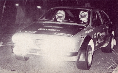 Mauro Pregliasco - Vittorio Reisoli
20º Rallye Sanremo 1978. Alfa Romeo Alfetta GT (MI X82716). Clasificado 5º.

Del 3 al 7 de Octubre, Sanremo, Liguria, Imperia, Italia.
Superficie: asfalto.

El Rally tenia un total de 1663.80 km de los que 893.80 km divididos en 56 tramos eran especiales, (1 fue cancelado, SS25 Santuario 1 de 7.30 km).

Se inscribieron 135 equipos, tomaron la salida 122, finalizaron 56.@
Palabras clave: Mauro_Pregliasco;Alfa;Romeo;Alfetta;Sanremo;1978