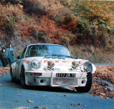 Pierre-Louis Moreau - Patrice Baron
22º Tour de Corse 1978. Porsche 911 (3717 ZR 75). Clasificado 6º.

En esta edición habí­an 4 tramos de casi 100 Km
SS3 Le Fango - St Sauveur de 85.80 Km
SS5 Moca - Abbazia de 99 Km
SS8 St Antoine - Pont St Lauren de 97.60 Km
SS9 Ponte Nuovo - Pianiccia de 88.20 Km.

Del 4 al 5 de Noviembre, Ajaccio, Córcega, Francia.
Superficie: asfalto.

El Rally tenia un total de 1166.00 km de los que 543.10 km divididos en 10 tramos eran especiales.

Tomaron la salida 116 equipos, finalizaron 37.@
Palabras clave: Porsche;Corse;Corcega;1978