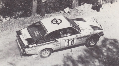 Anders Kulläng - Bruno Berglund
12º Rallye de Portugal Vinho do Porto 1978. Opel Kadett GT/E. Clasificado 6º.

Del 19 al 23 de Abril, Estoril, Portugal.
Superficie: asfalto - tierra.

El Rally tenia un total de 2504 km de los que 627 km divididos en 46 tramos eran especiales.

Tomaron la salida 112 equipos, finalizaron 20.@
Palabras clave: ;Opel;Kadett;GT/E;Portugal;1978