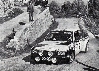 Jean-Pierre Nicolas - Vincent Laverne
22º Tour de Corse 1978. Opel Kadett GT/E (GG-DY 914). Clasificado 7º.

En esta edición habí­an 4 tramos de casi 100 Km
SS3 Le Fango - St Sauveur de 85.80 Km
SS5 Moca - Abbazia de 99 Km
SS8 St Antoine - Pont St Lauren de 97.60 Km
SS9 Ponte Nuovo - Pianiccia de 88.20 Km.

Del 4 al 5 de Noviembre, Ajaccio, Córcega, Francia.
Superficie: asfalto.

El Rally tenia un total de 1166.00 km de los que 543.10 km divididos en 10 tramos eran especiales.

Tomaron la salida 116 equipos, finalizaron 37.@
Palabras clave: ;Opel;Kadett;Gt/E;Corse;Corcega;1978