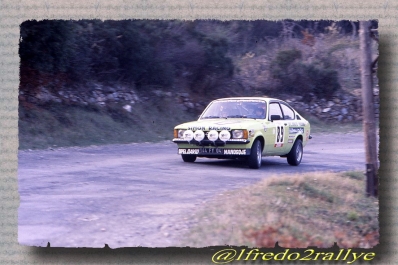 Christian Dorche - Jean-Francois Fauchille
22º Tour de Corse 1978. Opel Kadett GT/E (144 FY 04). Clasificado 10º.

Del 4 al 5 de Noviembre, Ajaccio, Francia.
Superficie: asfalto.

El Rally tenia un total de 1166 km de los que 533 km divididos en 10 tramos, eran especiales.

En esta edición hab­ian 4 tramos de casi 100 Km
SS3 Le Fango - St Sauveur de 85.80 Km
SS5 Moca - Abbazia de 99 Km
SS8 St Antoine - Pont St Lauren de 97.60 Km
SS9 Ponte Nuovo - Pianiccia de 88.20 Km

Tomaron la salida 116 equipos, finalizaron 37.
@
Palabras clave: Opel;Kadett;GT/E;Corse;Corcega;1978