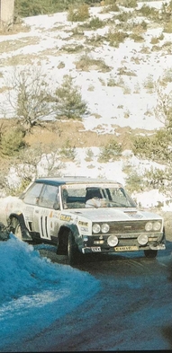 Salvador Servià i Costa  - Jordi Sabater
46º Rallye Automobile de Monte-Carlo 1978. Fiat 131 Abarth (TO N92974). Clasificado 12º.

Del 21 al 27 de Enero, Monte-Carlo.
Superficie: asfalto - nieve.

El Rally tenia un total de 4600 km de los que 570 km divididos en 29 tramos eran especiales (5 de ellas fueron canceladas SS8 Col du Fanget de 10 Km, SS10 Serre Chevalier de 10 Km, SS11 Col du Lautaret de 15 Km, SS14 Saint Pierreville de 16 Km y SS15 Burzet de 44 Km).

Se inscribieron 231 equipos, tomaron la salida 216, finalizaron 129.@
Palabras clave: Salvador_Servia;Fiat;Abarth;Montecarlo;1978
