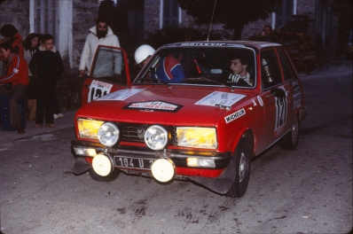B. Pasqualini - P. Massiani
22º Tour de Corse 1978. Peugeot 104. Clasificado 35º.

Del 4 al 5 de Noviembre, Ajaccio, Francia.
Superficie: asfalto.

El Rally tenia un total de 1166 km de los que 533 km divididos en 10 tramos, eran especiales.

En esta edición hab­ian 4 tramos de casi 100 Km
SS3 Le Fango - St Sauveur de 85.80 Km
SS5 Moca - Abbazia de 99 Km
SS8 St Antoine - Pont St Lauren de 97.60 Km
SS9 Ponte Nuovo - Pianiccia de 88.20 Km

Tomaron la salida 116 equipos, finalizaron 37.

Palabras clave: Peugeot;Corse;Corcega;1978