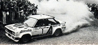 Sandro Munari - Piero Sodano
12º Rallye de Portugal Vinho do Porto 1978. Fiat 131 Abarth. Abandonó por pérdida de tornillos de rueda en SS20 Cabreira de 27.00 km

Del 19 al 23 de Abril, Estoril, Portugal.
Superficie: asfalto - tierra.

El Rally tenia un total de 2504 km de los que 627 km divididos en 46 tramos eran especiales.

Tomaron la salida 112 equipos, finalizaron 20.@
Palabras clave: Sandro_Munari;Fiat;Abarth;Portugal;1978