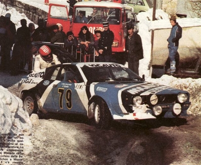 Giorgio Schoen - Emilio Macario Baj
46º Rallye Automobile de Monte-Carlo 1978. Lancia Beta Coupé (MI X55856). Abandonó.

Del 21 al 27 de Enero, Monte-Carlo.
Superficie: asfalto - nieve.

El Rally tenia un total de 4600 km de los que 570 km divididos en 29 tramos eran especiales (5 de ellas fueron canceladas SS8 Col du Fanget de 10 Km, SS10 Serre Chevalier de 10 Km, SS11 Col du Lautaret de 15 Km, SS14 Saint Pierreville de 16 Km y SS15 Burzet de 44 Km).

Se inscribieron 231 equipos, tomaron la salida 216, finalizaron 129.@
Palabras clave: Lancia;Beta;Montecarlo;1978;detalles;Personajes