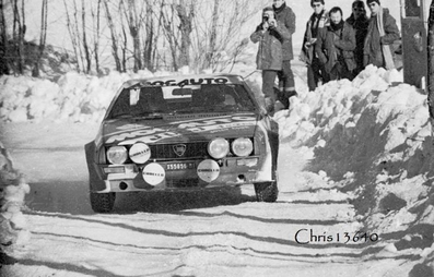 Giorgio Schön - Emilio Macario Baj
46º Rallye Automobile de Monte-Carlo 1978. Lancia Beta Coupé (MI X55856). Abandonó.

Del 21 al 27 de Enero, Monte-Carlo.
Superficie: asfalto - nieve.

El Rally tenia un total de 4600 km de los que 570 km divididos en 29 tramos eran especiales (5 de ellas fueron canceladas SS8 Col du Fanget de 10 Km, SS10 Serre Chevalier de 10 Km, SS11 Col du Lautaret de 15 Km, SS14 Saint Pierreville de 16 Km y SS15 Burzet de 44 Km).

Se inscribieron 231 equipos, tomaron la salida 216, finalizaron 129.@
Palabras clave: Lancia;Beta;Montecarlo;1978;nieve