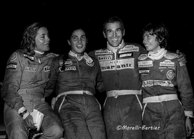 38º Tour de France Automobile 1979
De izquierda a derecha 
Françoise Conconi, Micele Mouton, Jean-Claude Andruet y Chantal Liénard.

Del 16 al 20 de Septiembre, Nantes - Nice, Francia.
Superficie: asfalto.

La prueba tenía un total de 4000.00 km de los que 958.00 km eran cronometrados.

Se inscribieron 62 equipos, finalizaron 19.

© Morelli-Bertier
@@
Palabras clave: ;Michele_Mouton;Tour_France_Automobile;1979;Personajes;Womens;Mujeres