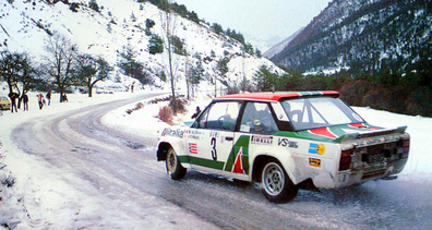 Markku Alén - Ilkka Kivimäki
47º Rallye Automobile de Monte-Carlo 1979. Fiat 131 Abarth (TO R19730). Clasificado 3º.

Del 20 al 26 de Enero, Monte-Carlo.
Superficie: asfalto - nieve.

El Rally tenia un total de 4840 km de los que 619 km divididos en 30 tramos eran especiales (1 de ellos fue cancelado SS13 St Barthelemy de 19 Km).

Se inscribieron 255 equipos, tomaron la salida 233, finalizaron 84.@
Palabras clave: Markku_Alen;Fiat;Abarth;Montecarlo;1979;nieve