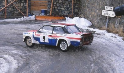 Jean-Claude Andruet - Chantal Liénard Sola
47º Rallye Automobile de Monte-Carlo 1979. Fiat 131 Abarth (TO R19729). Clasificado 4º.

Del 20 al 26 de Enero, Monte-Carlo.
Superficie: asfalto - nieve - hielo.

El Rally tenia un total de 2554.00 km de los que 619.00 km divididos en 30 tramos eran especiales (1 de ellos fue cancelado SS13 St Barthelemy de 19 Km).

Se inscribieron 255 equipos, tomaron la salida 233, finalizaron 84.@
Palabras clave: Jean-Claude_Andruet;Chantal_Lienard;Fiat;Abarth;Montecarlo;1979