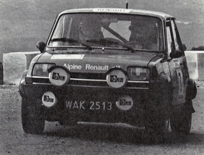 Blazej Krupa - Piotr Mystkowski
27º Rallye de España RACE 1979. Renault 5 Alpine Gr.2 (WAK 2513). Clasificado 5º.

Málaga acogió por primera vez el Rally RACE - Vino de Jerez
Del 19 al 21 de Octubre, Málaga, España.
Superficie: asfalto - tierra.

Tomaron la salida 52 equipos, finalizaron 19.
@
Palabras clave: Renault;Alpine;Race;España;1979
