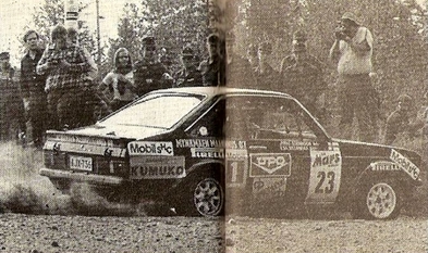 Esa Silanpaa - Jyrki Stenroos
29º 1000 Lakes Rally 1979. Ford Escort RS1800. Clasificado 12º.
El Rally tenia un total de 1460 km de los que 424 km divididos en 45 tramos, eran especiales, (2 de ellas fueron canceladas SS20 y SS29).
Se inscribieron 133 equipos, tomaron la salida 128, finalizaron 74.@
Palabras clave: Ford;Escort;Finlandia;1979