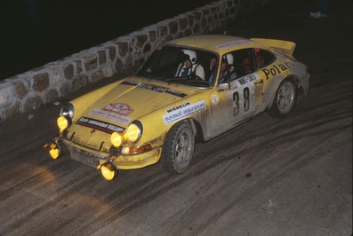 Gérard Swaton - Martine Cordesse
47º Rallye Automobile de Monte-Carlo 1979. Porsche 911 Carrera RS 2.7 (4242 HM 13). Clasificado 17º.

Del 20 al 26 de Enero, Monte-Carlo.
Superficie: asfalto - nieve - hielo.

El Rally tenia un total de 2554.00 km de los que 619.00 km divididos en 30 tramos eran especiales (1 de ellos fue cancelado SS13 St Barthelemy de 19 Km).

Se inscribieron 255 equipos, tomaron la salida 233, finalizaron 84.@
Palabras clave: Porsche;Carrera;Montecarlo;1979