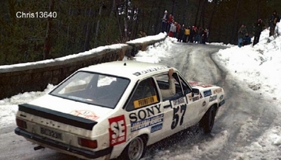 Valter Christian Jensen - Monty Karlan
47º Rallye Automobile de Monte-Carlo 1979. Ford Escort RS 2000 MKII (BC 32311). Clasificado 23º.

Del 20 al 26 de Enero, Monte-Carlo.
Superficie: asfalto - nieve.

El Rally tenia un total de 4840 km de los que 619 km divididos en 30 tramos, eran especiales (1 de ellos fue cancelado SS13 St Barthelemy de 19 Km).

Se inscribieron 255 equipos, tomaron la salida 233, finalizaron 84.@
Palabras clave: Ford;Escort;Montecarlo;1979;nieve