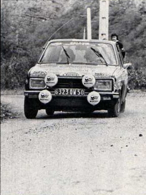 Patrick Lapie - Pierre-Louis Marie
47º Rallye Automobile de Monte-Carlo 1979. Peugeot 104 ZS (6323 QW 50). Clasificado 41º.

Del 20 al 26 de Enero, Monte-Carlo.
Superficie: asfalto - nieve.

El Rally tenia un total de 4840 km de los que 619 km divididos en 30 tramos, eran especiales (1 de ellos fue cancelado SS13 St Barthelemy de 19 Km).

Se inscribieron 255 equipos, tomaron la salida 233, finalizaron 84.@
Palabras clave: Peugeot;Montecarlo;1979