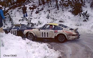 47º Rallye Automobile de Monte-Carlo 1979
111# Porsche 911 Carrera 2.7, J.Flour - Lhermet, clasificado 45º.

113#  Porsche 911 SC (1353 GX 80), Guillaume Sanson - Jean-Pierre Demaille, abandonó.

Del 20 al 26 de Enero, Monte-Carlo.
Superficie: asfalto - nieve.

El Rally tenia un total de 4840 km de los que 619 km divididos en 30 tramos, eran especiales (1 de ellos fue cancelado SS13 St Barthelemy de 19 Km).

Se inscribieron 255 equipos, tomaron la salida 233, finalizaron 84.@
Palabras clave: Porsche;Carrera;Montecarlo;1979;nieve
