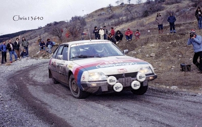Anna Cambiaghi - Mariagrazia Vittadeilo
47º Rallye Automobile de Monte-Carlo 1979. Citröen CX 2400 (2876 UX 38). Clasificada 56º.

Del 20 al 26 de Enero, Monte-Carlo.
Superficie: asfalto - nieve.

El Rally tenia un total de 4840 km de los que 619 km divididos en 30 tramos, eran especiales (1 de ellos fue cancelado SS13 St Barthelemy de 19 Km).

Se inscribieron 255 equipos, tomaron la salida 233, finalizaron 84.@
Palabras clave: ;Citroen;CX;Montecarlo;1979;mujeres;Womens