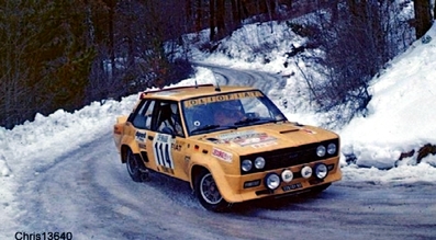 Bertram Leist - Karl Meditz
47º Rallye Automobile de Monte-Carlo 1979. Fiat 131 Abarth (BZ 226127). Clasificado 129º.

Del 20 al 26 de Enero, Monte-Carlo.
Superficie: asfalto - nieve.

El Rally tenia un total de 4840 km de los que 619 km divididos en 30 tramos, eran especiales (1 de ellos fue cancelado SS13 St Barthelemy de 19 Km).

Se inscribieron 255 equipos, tomaron la salida 233, finalizaron 84.@
Palabras clave: Fiat;Abarth;Montecarlo;1979;Nieve