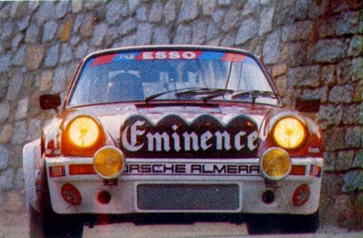 Jacques Almeras - Jean-Claude Perramond
23º Tour de Corse 1979. Porsche Carrera RS. Abandonó por la suspensión trasera en SS2 Pisciatello - Stillicione de 31,40 Km.

Del 2 al 4 de Noviembre, Ajaccio, Córcega, Francia.
Superficie: asfalto.

El Rally tenia un total de 2040.00 km de los que 1128.90 km divididos en 22 tramos eran especiales.

Se inscribieron 125 equipos, tomaron la salida 112, finalizaron 14.@
Palabras clave: ;Porsche;Carrera;RS;Corse;Corcega;1979