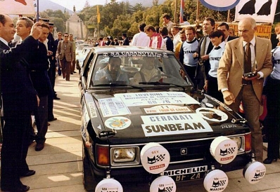 Gilbert Casanova - Gilbert Andreani
23º Tour de Corse 1979. Talbot Sunbeam Lotus. Abandonó, desconocemos el motivo y en que especial.

Del 2 al 4 de Noviembre, Ajaccio, Córcega, Francia.
Superficie: asfalto.

El Rally tenia un total de 2040.00 km de los que 1128.90 km divididos en 22 tramos eran especiales.

Se inscribieron 125 equipos, tomaron la salida 112, finalizaron 14.@
Palabras clave: Talbot;Sunbeam;Lotus;Corse;Corcega;1979;Parque_Cerrado